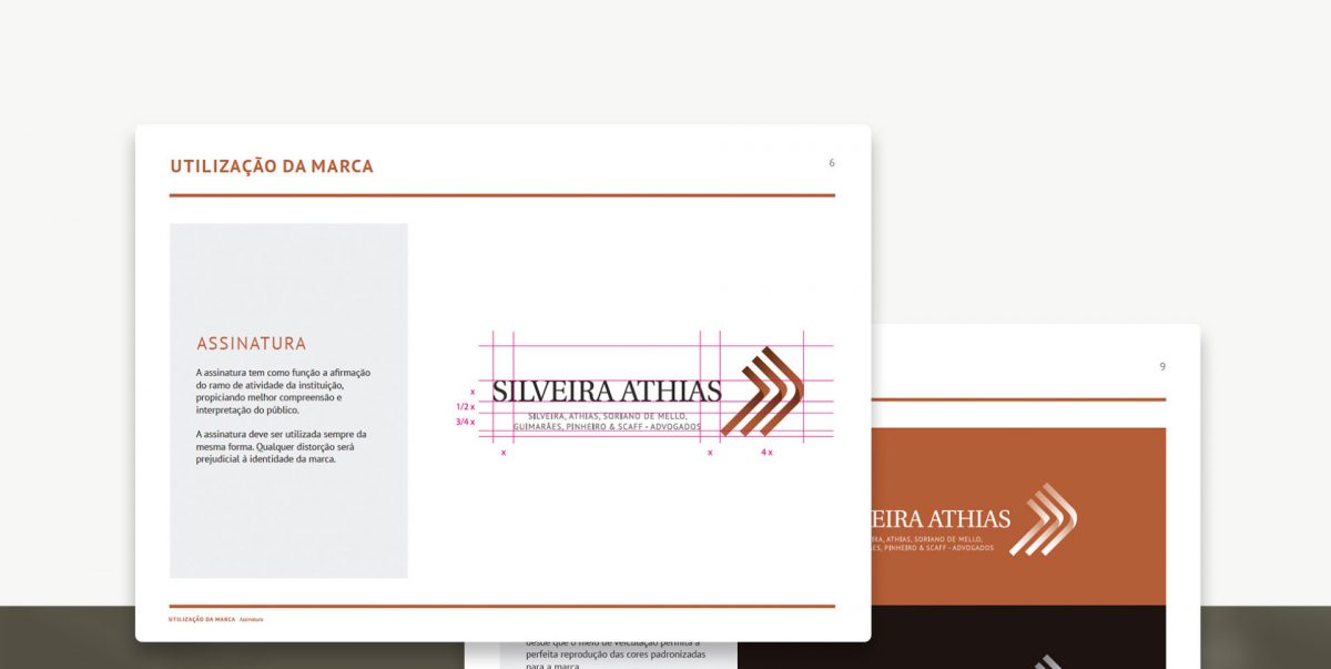 Conceituação de novo logo Silveira Athias Advogados desenvolvido pela Unitri Design