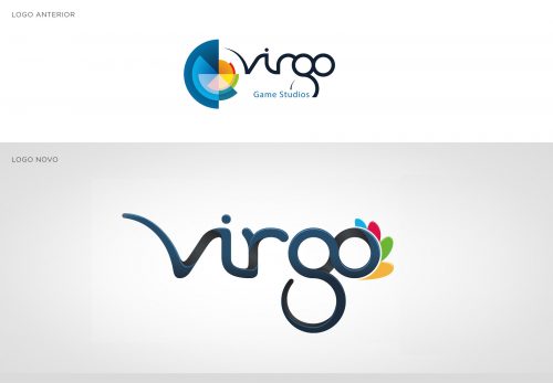 Antes e depois Logo Virgo Games Studios