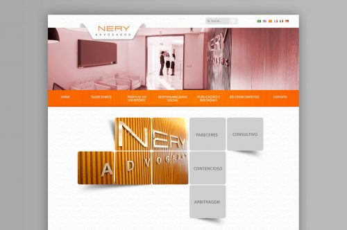 Site do Nery Advogados desenvolvido pela Unitri Design