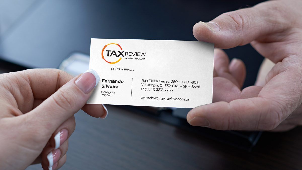 Cartão de vista da Tax Review
