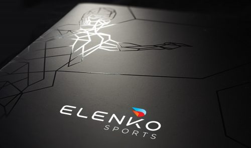 detalhe verniz e folder Elenko Sports