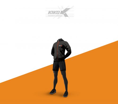 Aplicação em uniforme de nova identidade visual Kiko Treinamento Esportivo desenvolvido pela Unitri Design