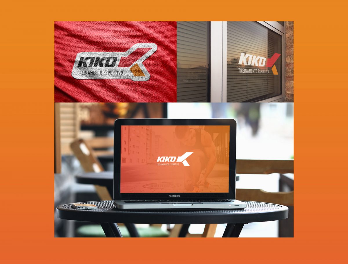 Aplicação de nova identidade visual Kiko Treinamento Esportivo desenvolvido pela Unitri Design