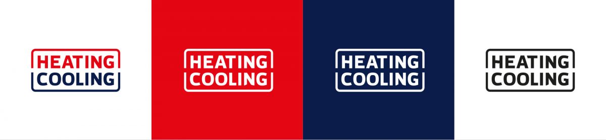 Versões do novo logo Heating Cooling