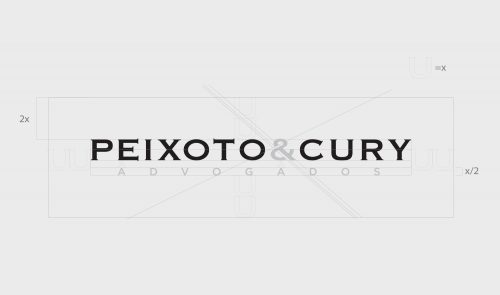 detalhe de construção de logo Peixoto & Cury Advogados