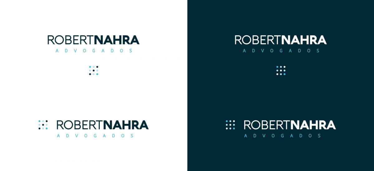 Variações do logo Robert Nahra AdvogadosVariações do logo Robert Nahra Advogados criado e desenvolvido pela Unitri Design