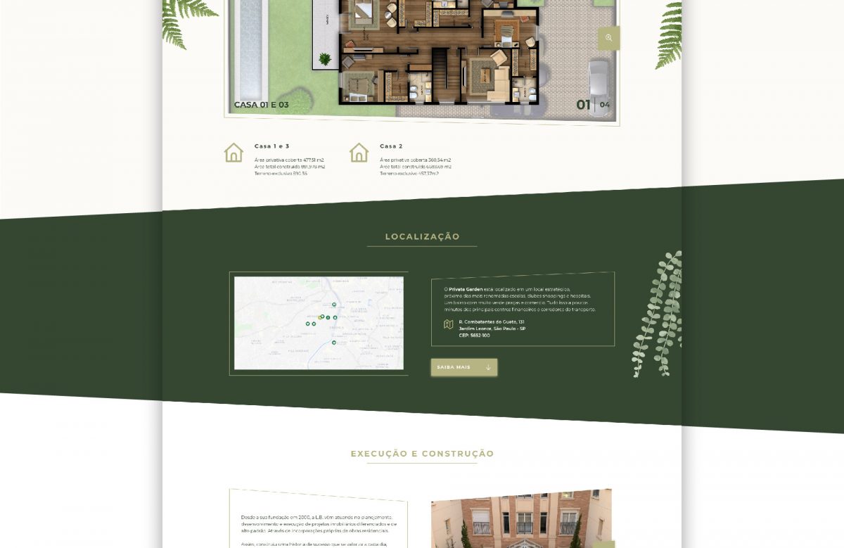 Apresentação de site Private Garden desenvolvido pela Unitri Design