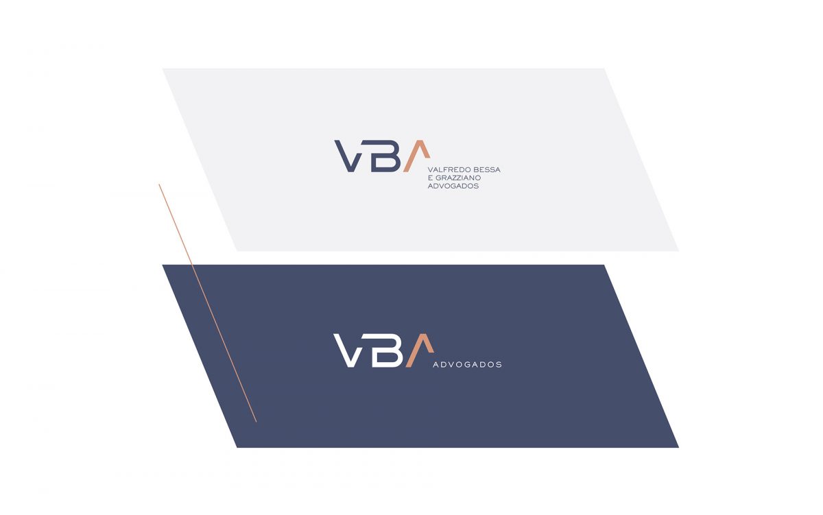 VBA Advogados aplicações do logo desenvolvido pela Unitri Design