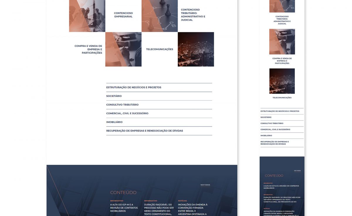VBA Advogados apresentação site desenvolvido pela Unitri Design
