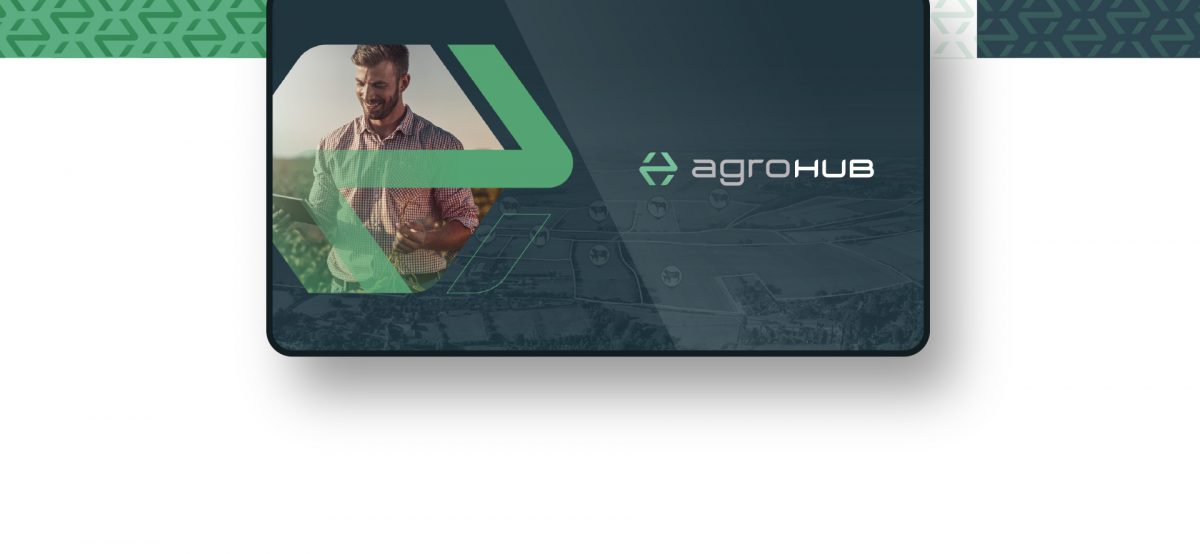 apresentação de identidade visual AgroHub desenvolvida pela Unitri Design