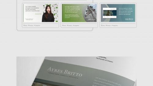 apresentação de ajuste de identidade visual Ayres Britto desenvolvida pela Unitri Design