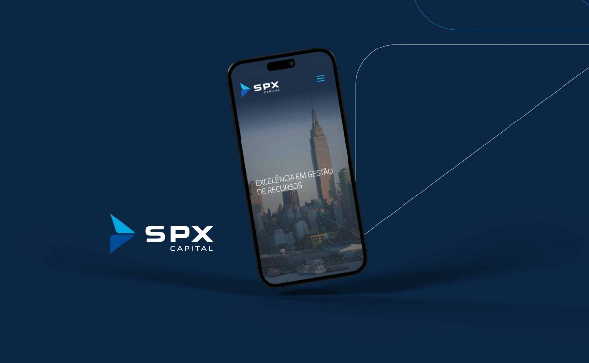 Apresentação de site SPX Capital, desenvolvido pela Unitri Design