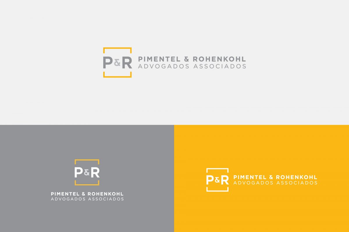 Logo Pimentel e Rohenkohl Advogados Associados desenvolvido pela Unitri Design