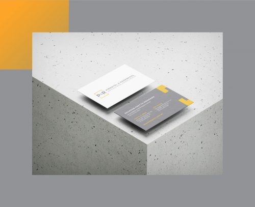 Cartão de Visita Pimentel e Rohenkohl Advogados Associados desenvolvido pela Unitri Design