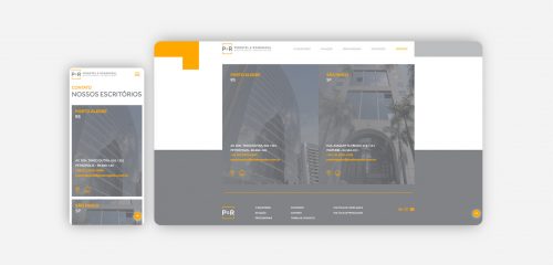 Site Pimentel e Rohenkohl Advogados Associados desenvolvido pela Unitri Design