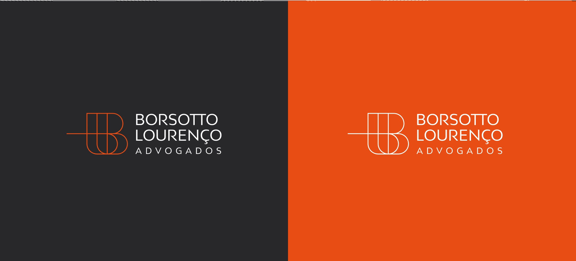 Identidade Visual Borsotto Lourenço Advogados desenvolvida pela Unitri Design