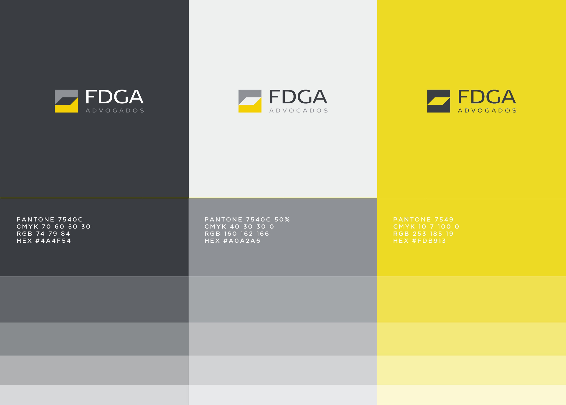 Identidade Visual Fernandes Donas, Gambôa e Aveniente Advogados, desenvolvida pela Unitri Design