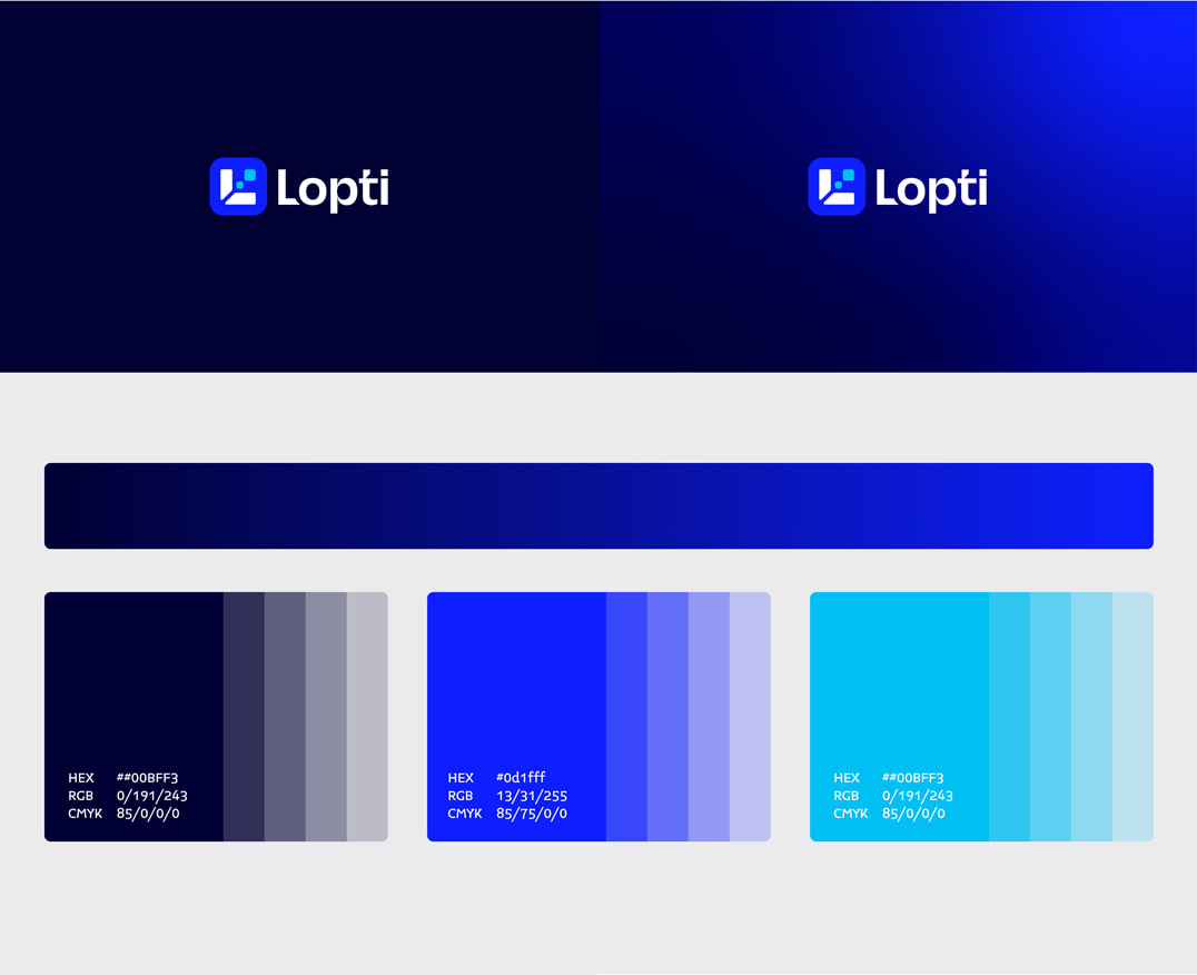 Logotipo, Identidade Visual e Site Lopti criados pela Unitri Design