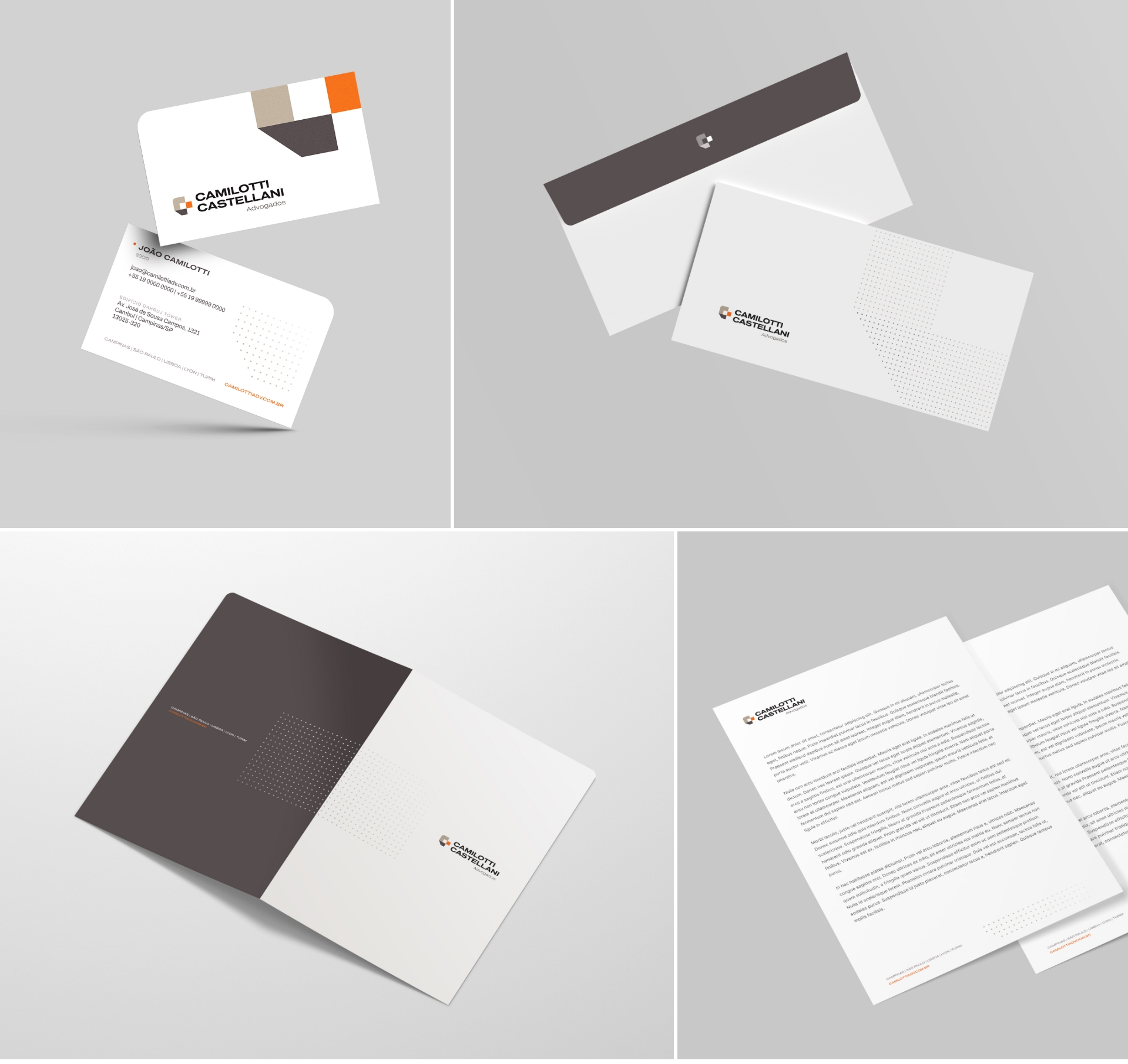 Estratégia, Logotipo, Identidade Visual e Site Camilotti Castellani Advogados criados pela Unitri Design