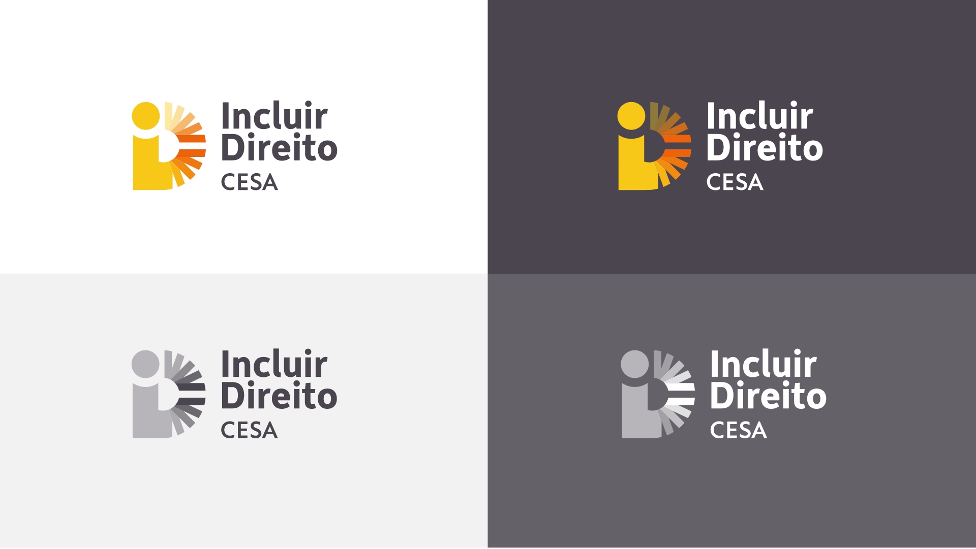 Logotipo e Identidade Visual Incluir Direito criados pela Unitri Design