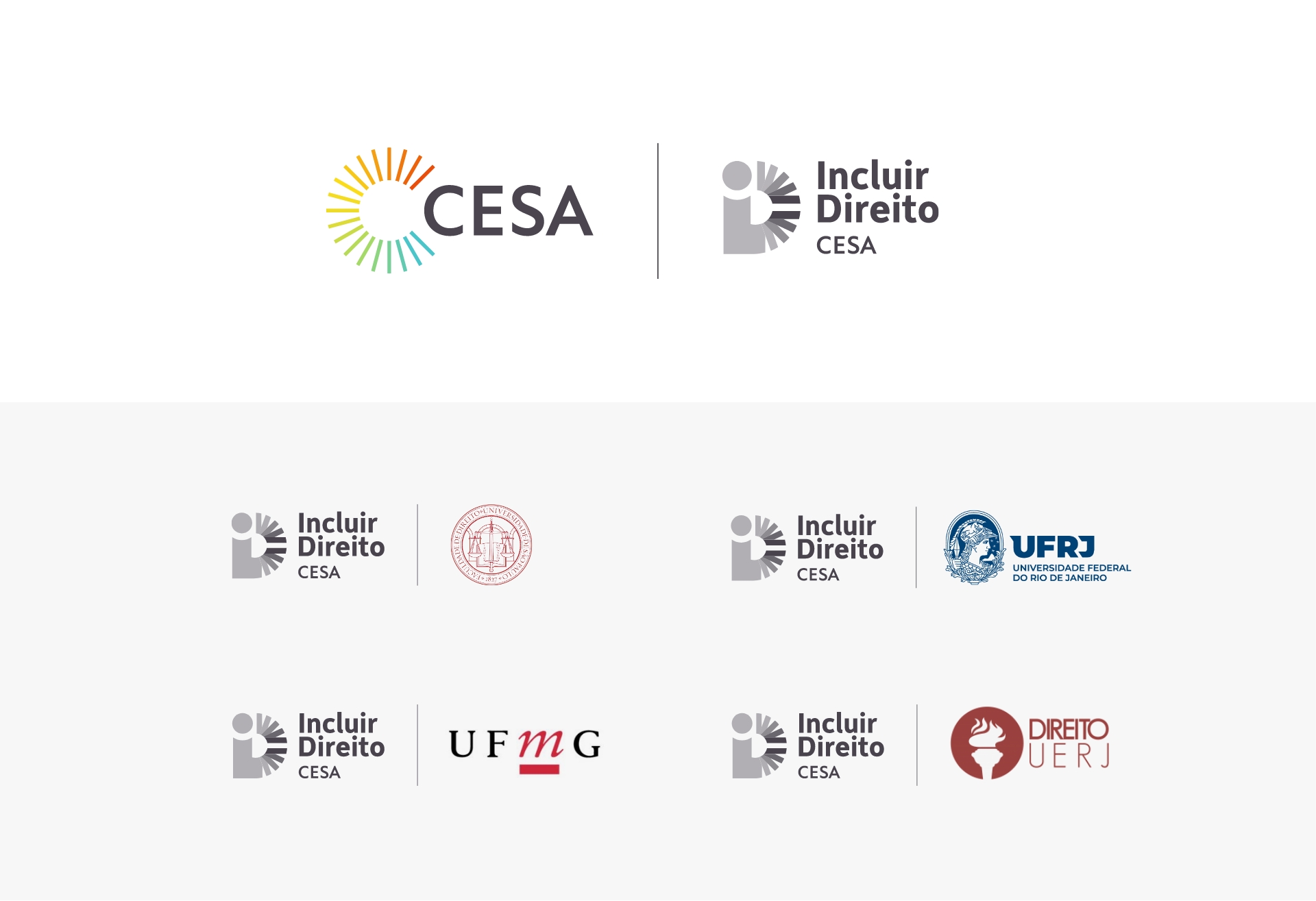 Logotipo e Identidade Visual Incluir Direito criados pela Unitri Design