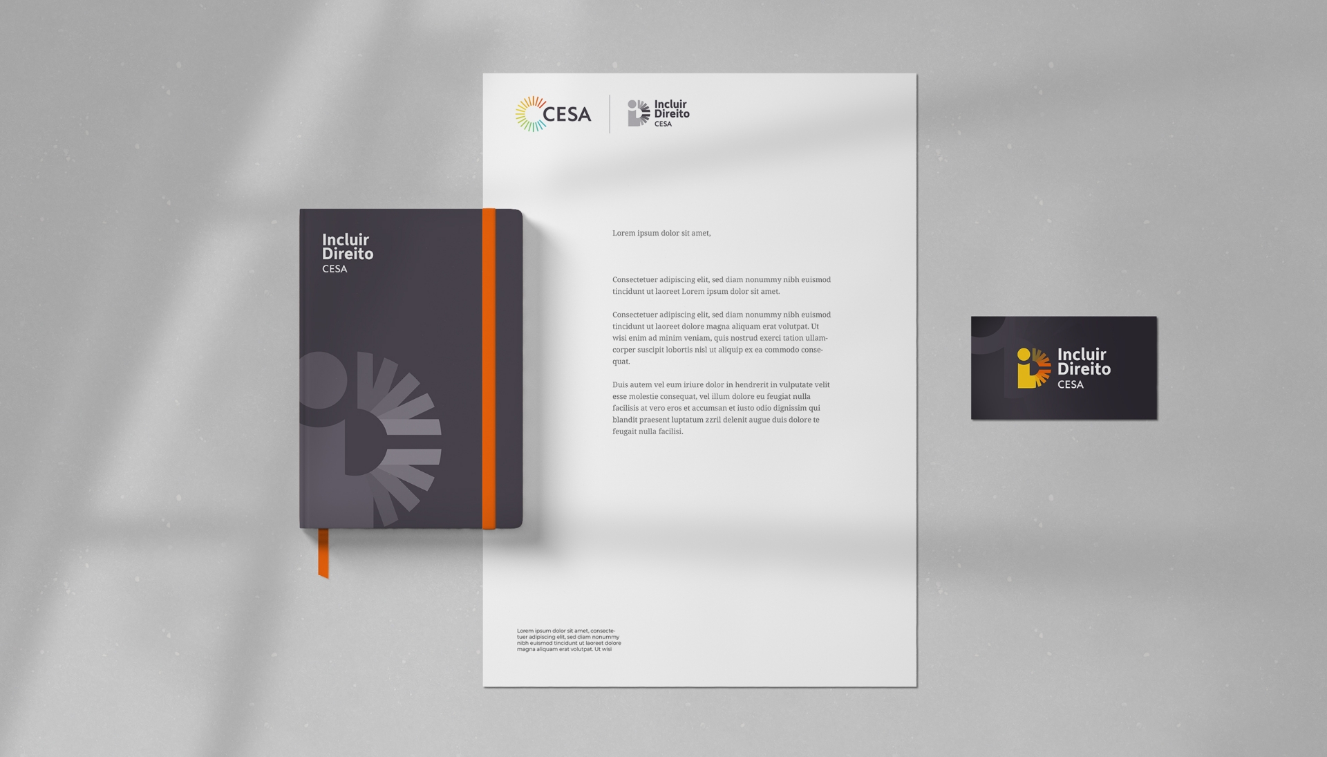 Logotipo e Identidade Visual Incluir Direito criados pela Unitri Design