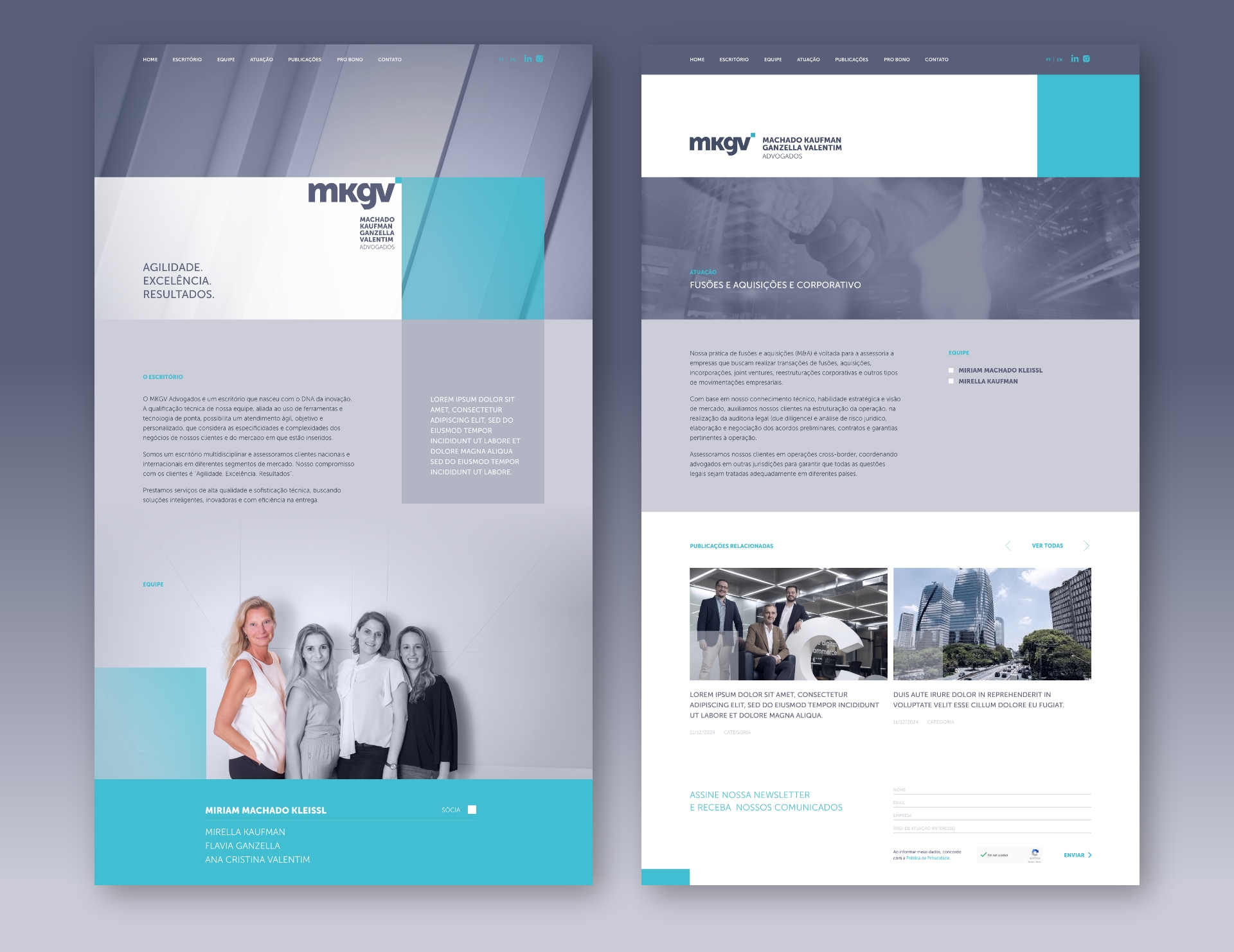 Logotipo, Identidade Visual e Site MKGV criados pela Unitri Design