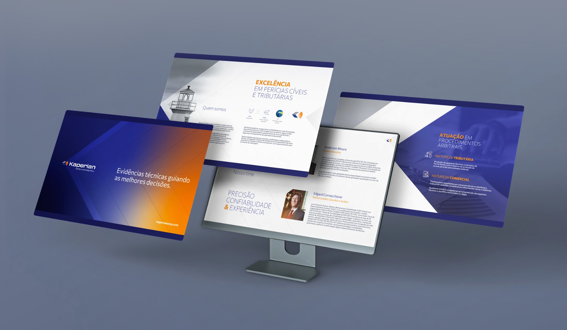 Logotipo, Identidade Visual e Site Kaperian Pericia Empresarial criados pela Unitri Design