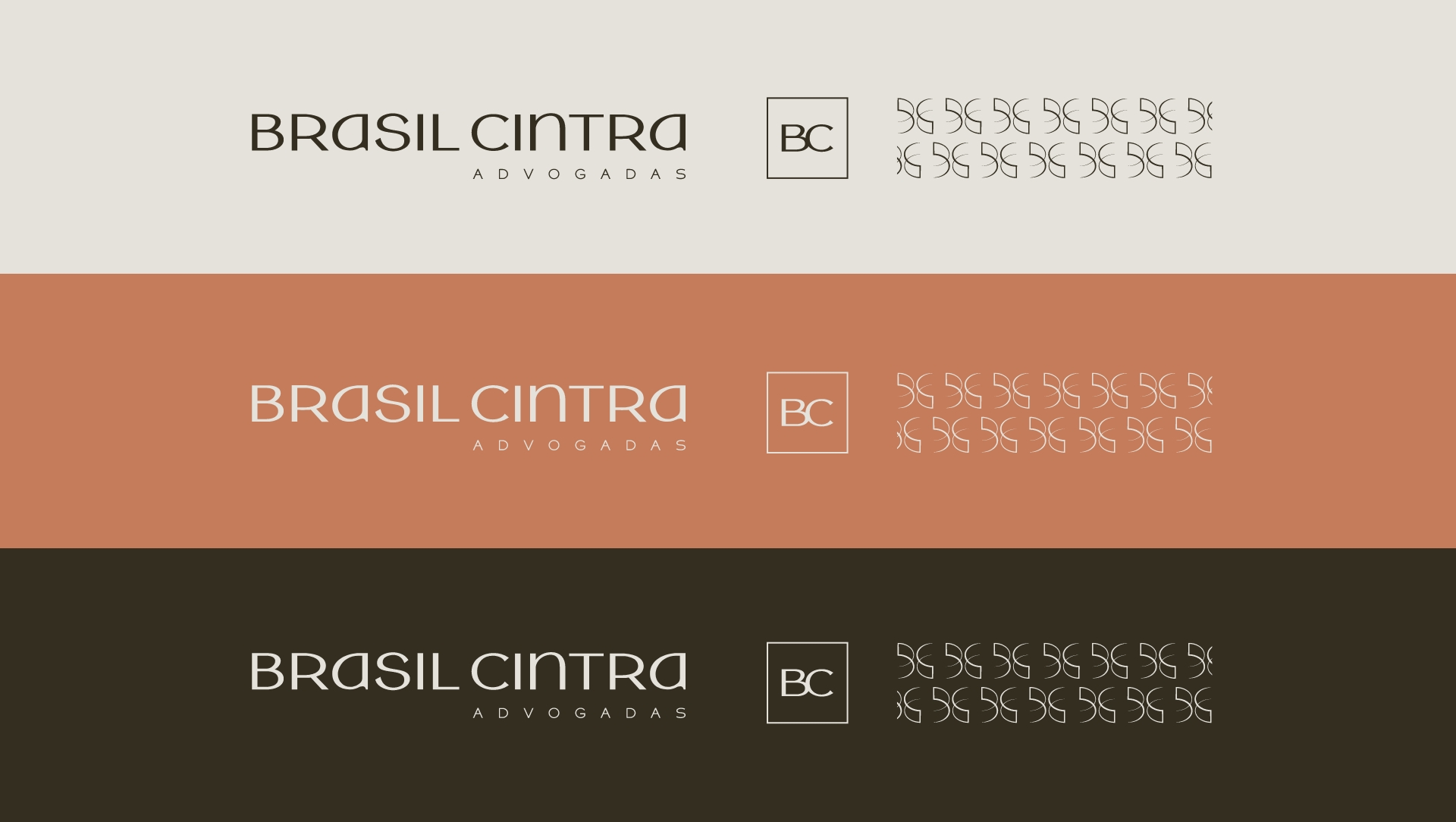 Logotipo, Identidade Visual e Site Brasil Cintra Advogadas criados pela Unitri Design