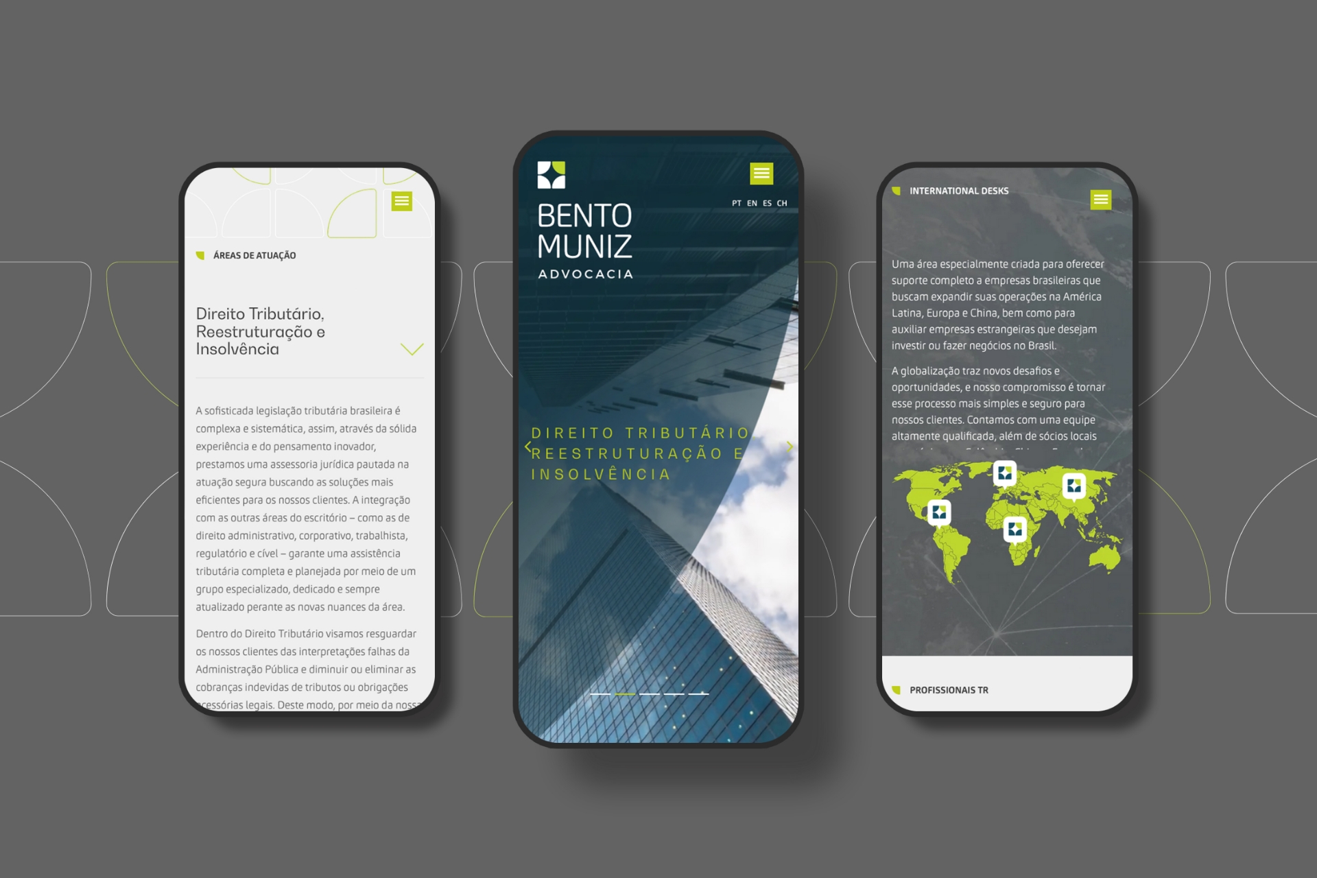 Site Bento Muniz Advocacia criado pela Unitri Design