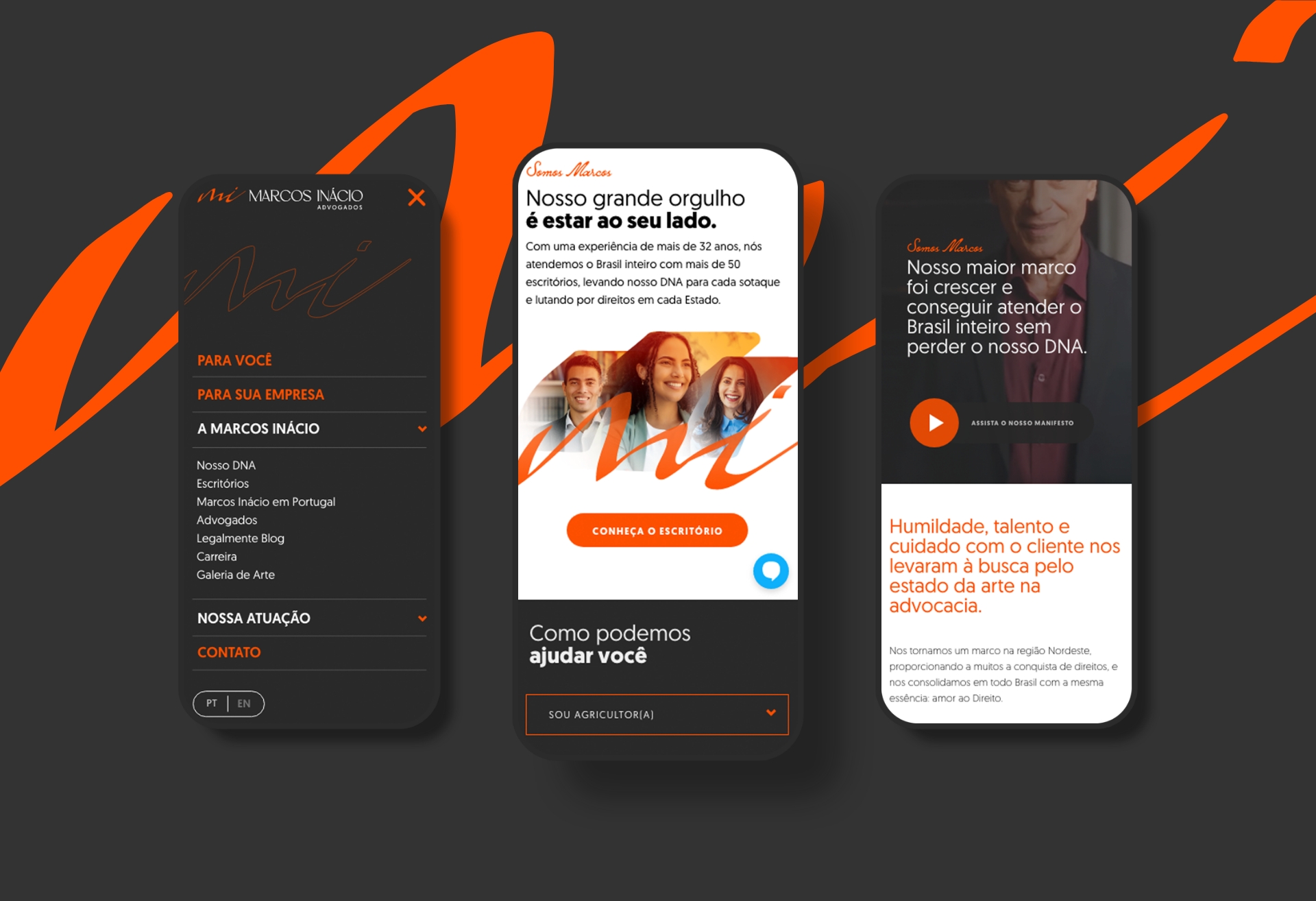 Site Marcos Inácio Advogados criado pela Unitri Design
