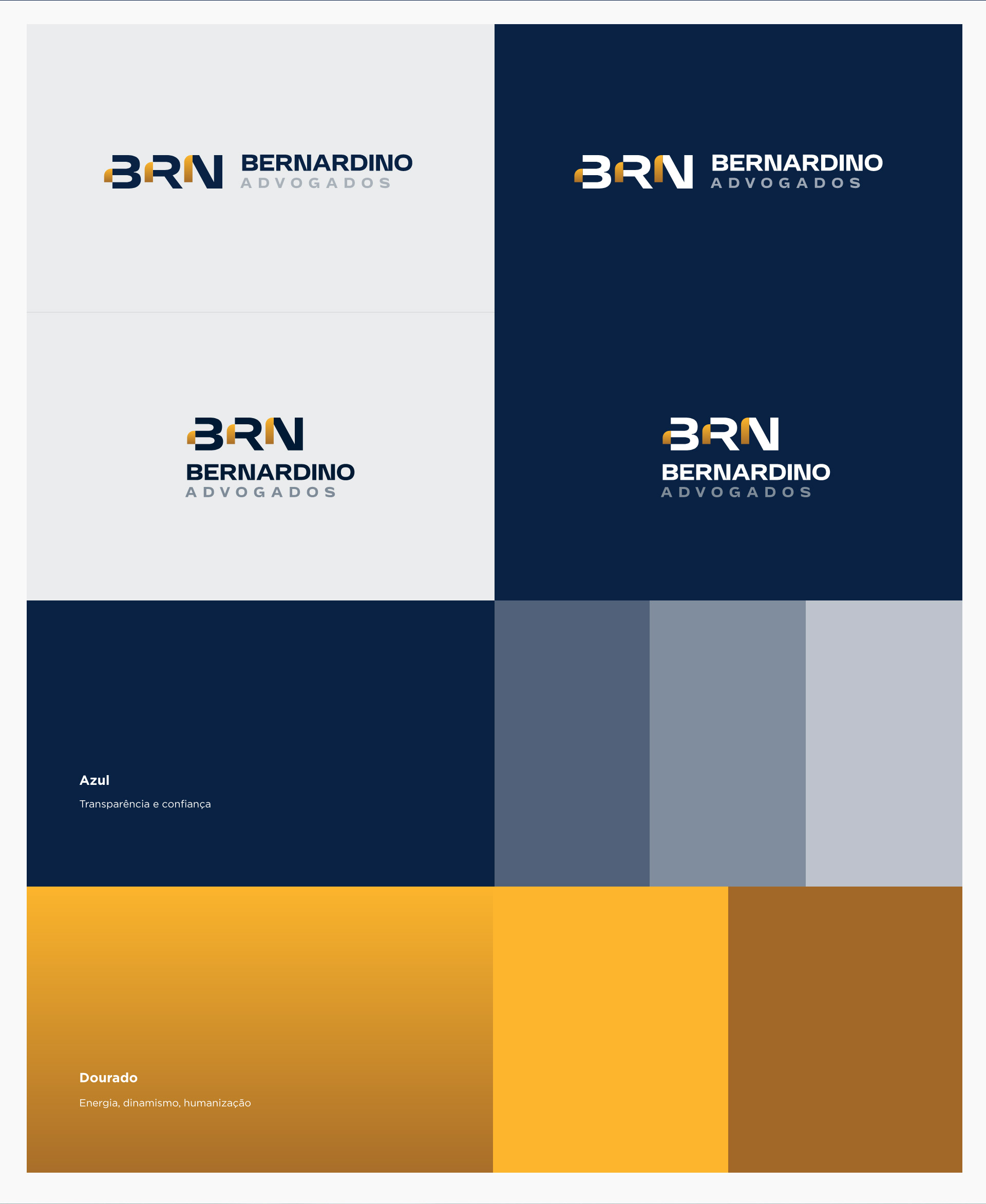 Logotipo, Identidade Visual e Site BRN Bernardino Advogados criados pela Unitri Design