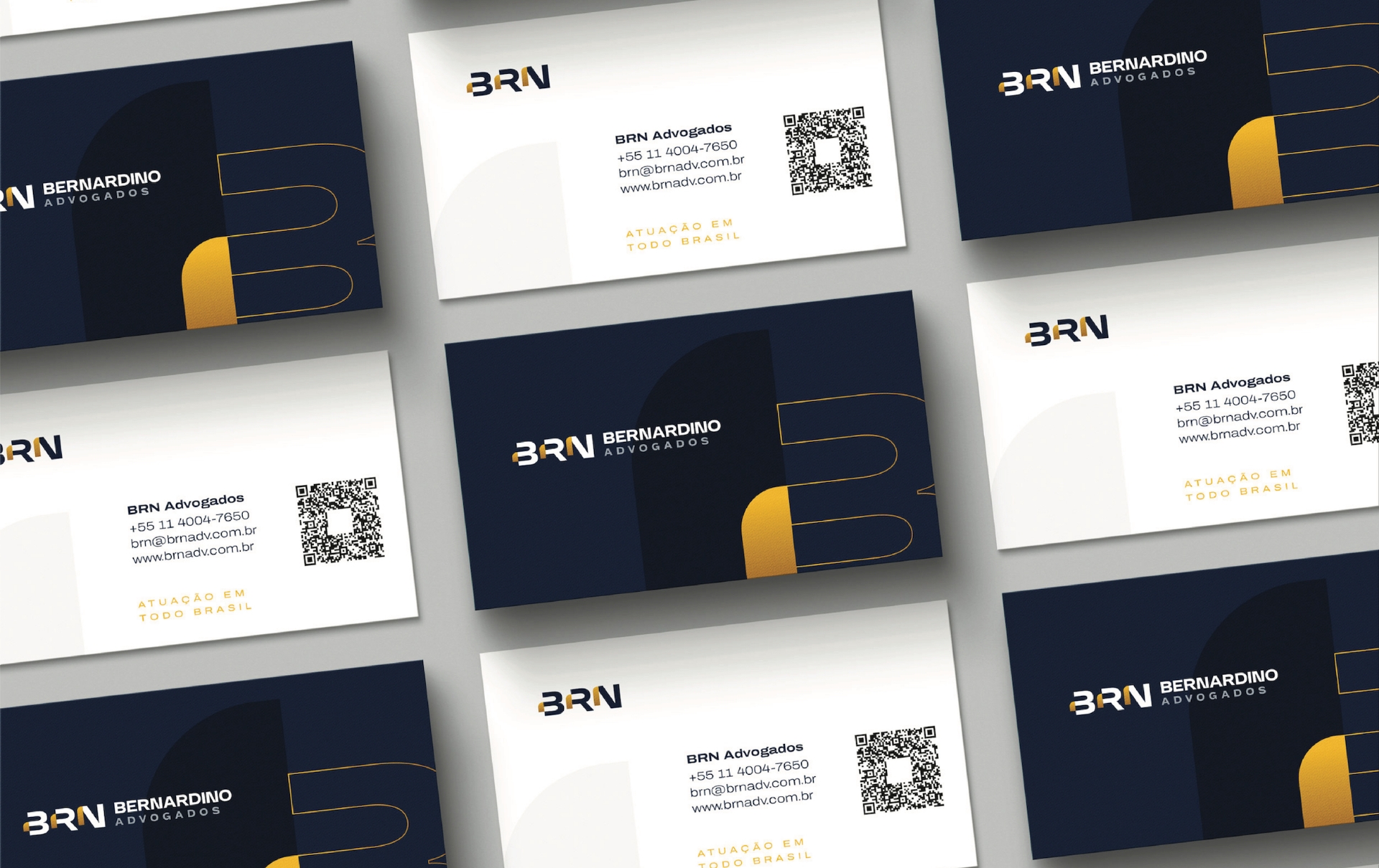 Logotipo, Identidade Visual e Site BRN Bernardino Advogados criados pela Unitri Design