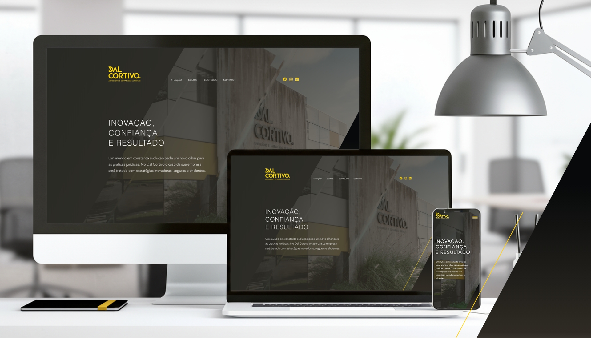 Site Dal Cortivo Advogados criado pela Unitri Design