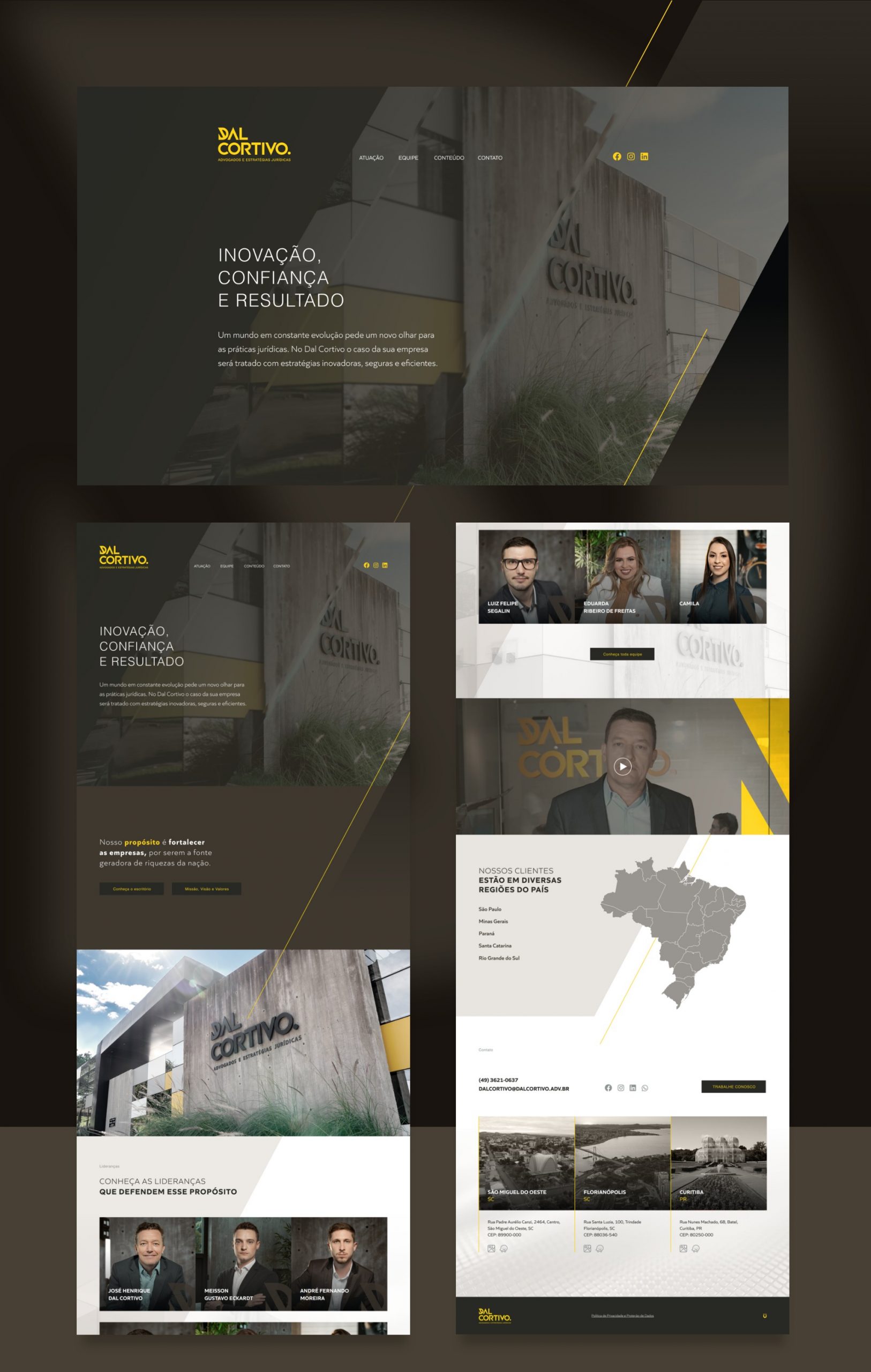 Site Dal Cortivo Advogados criado pela Unitri Design