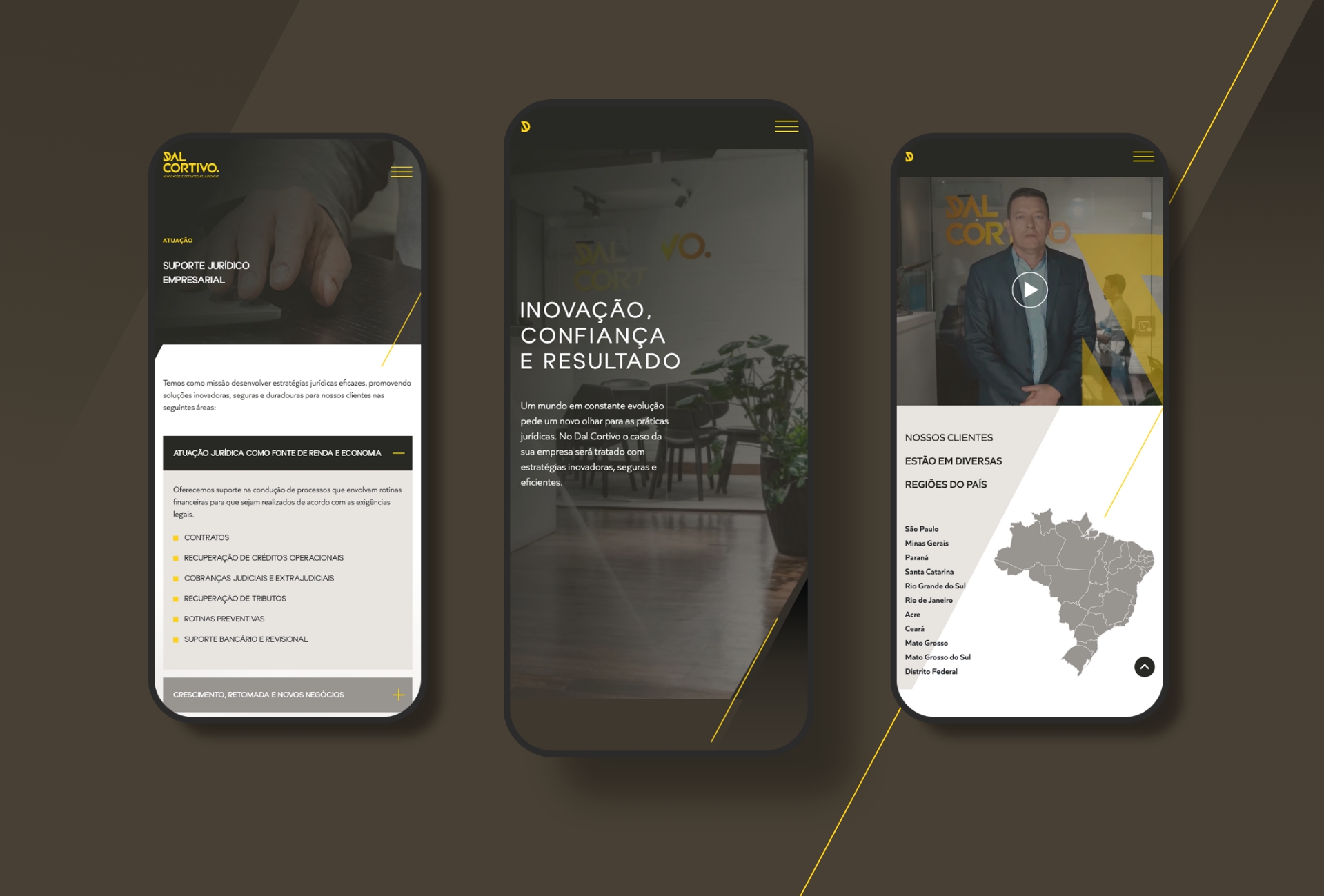 Site Dal Cortivo Advogados criado pela Unitri Design