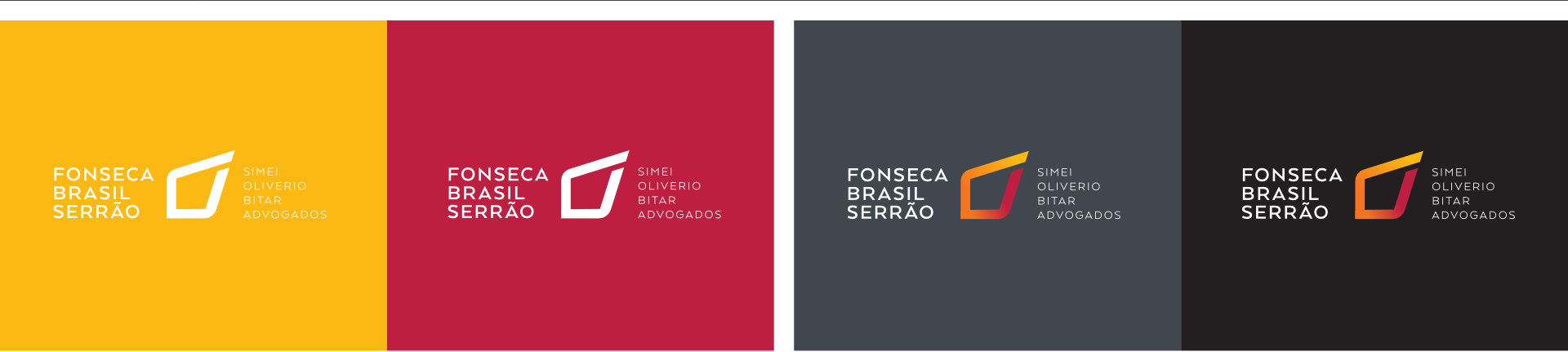 Logotipo, Identidade Visual Fonseca Brasil Serrão Advogados criados pela Unitri Design