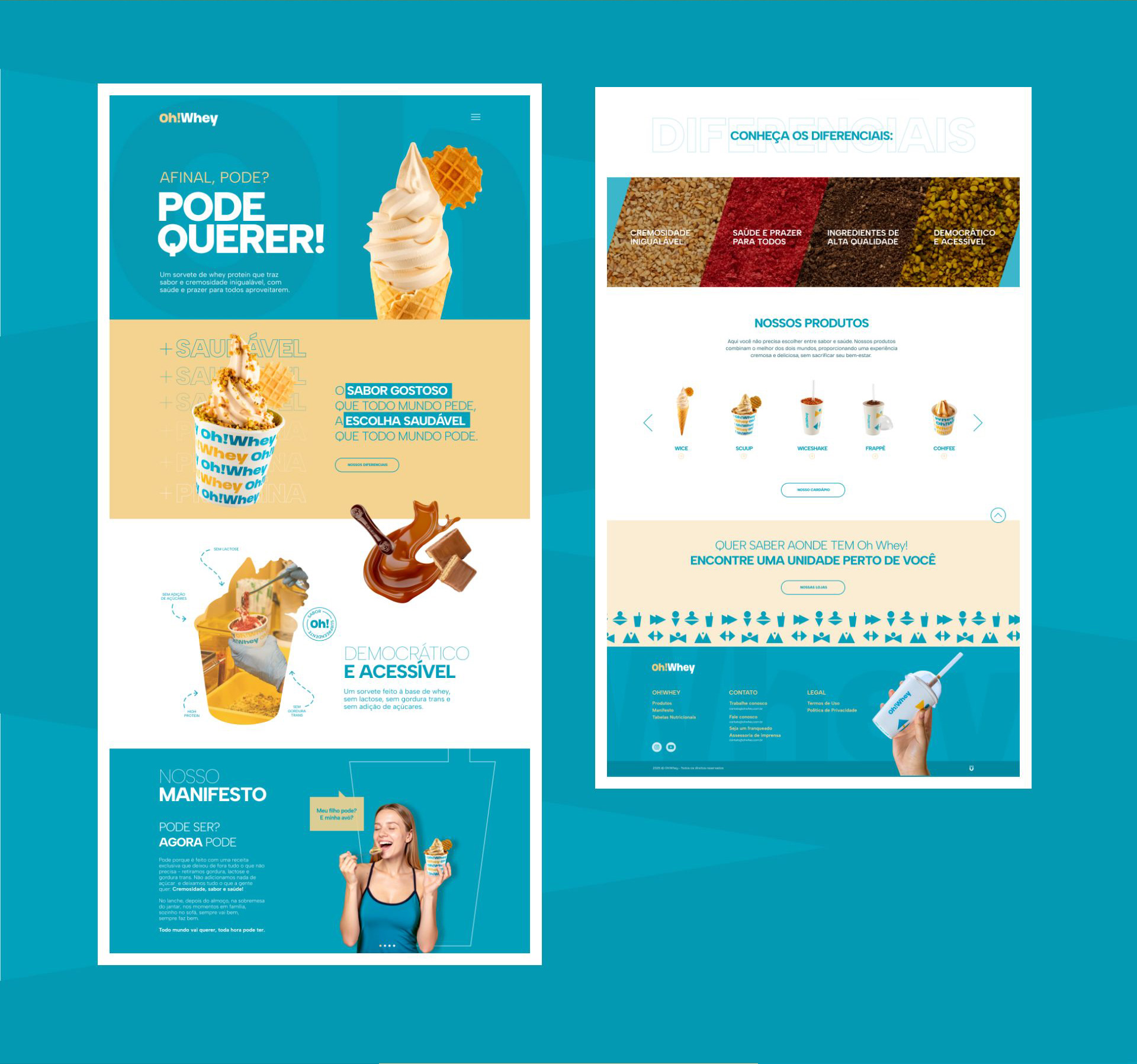 Site OH! WHEY criado pela Unitri Design
