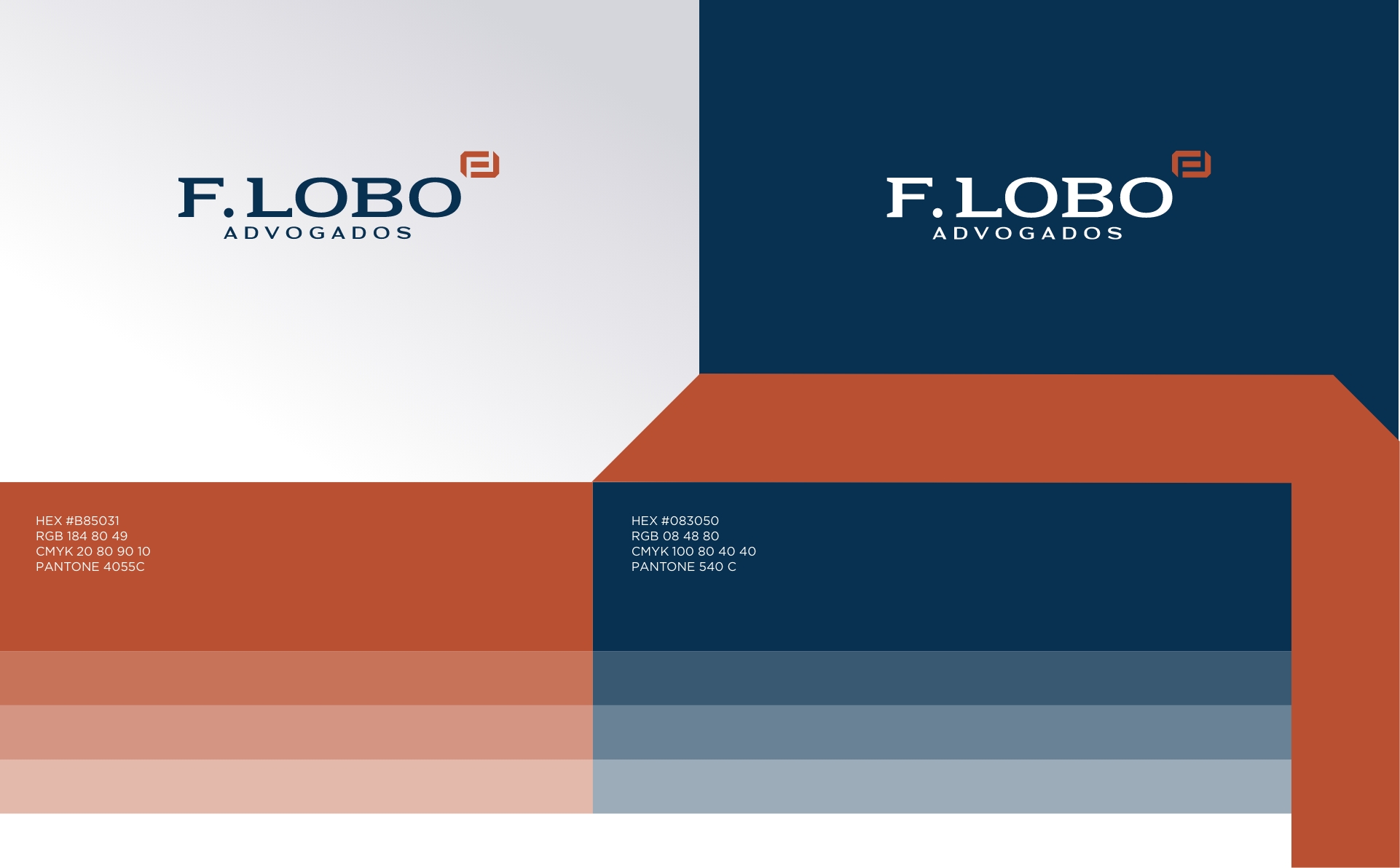 Logotipo, Identidade Visual e Site F.Lobo Advogados criados pela Unitri Design