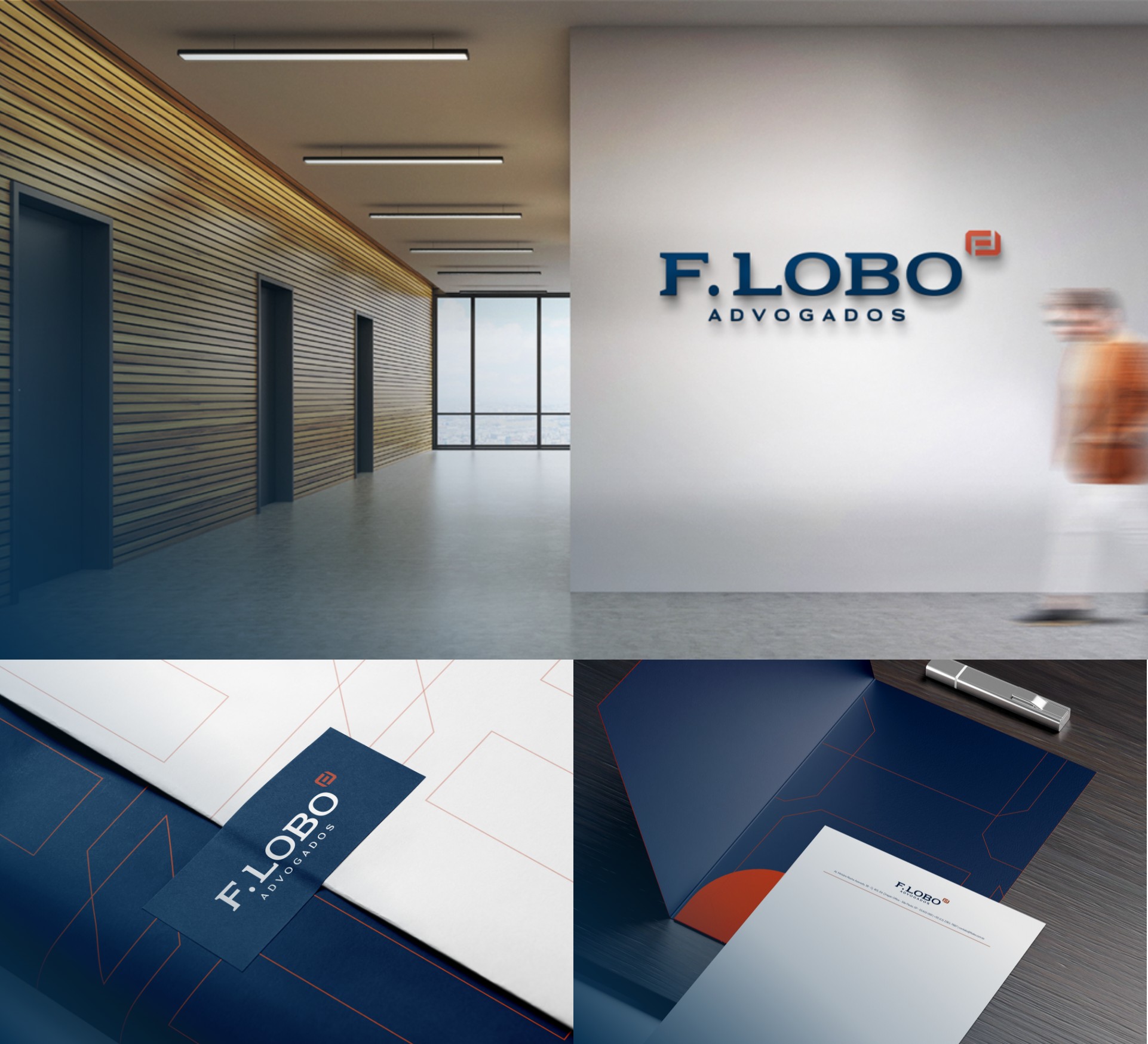 Logotipo, Identidade Visual e Site F.Lobo Advogados criados pela Unitri Design